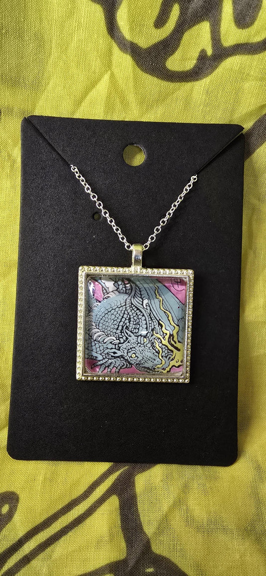 Trash square - Necklace/Keychain