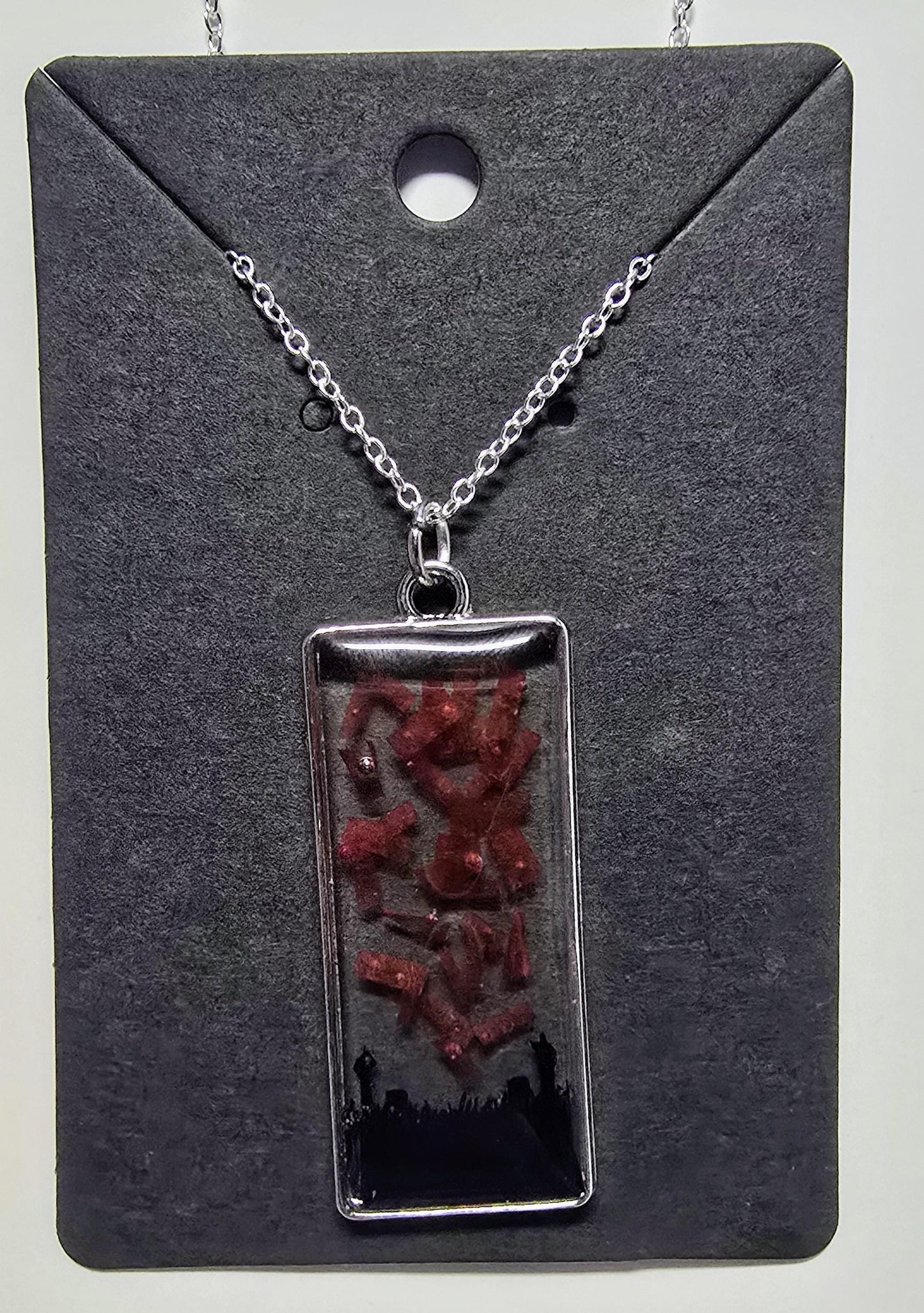 New Era Inspired Necklace - Long Rectangle